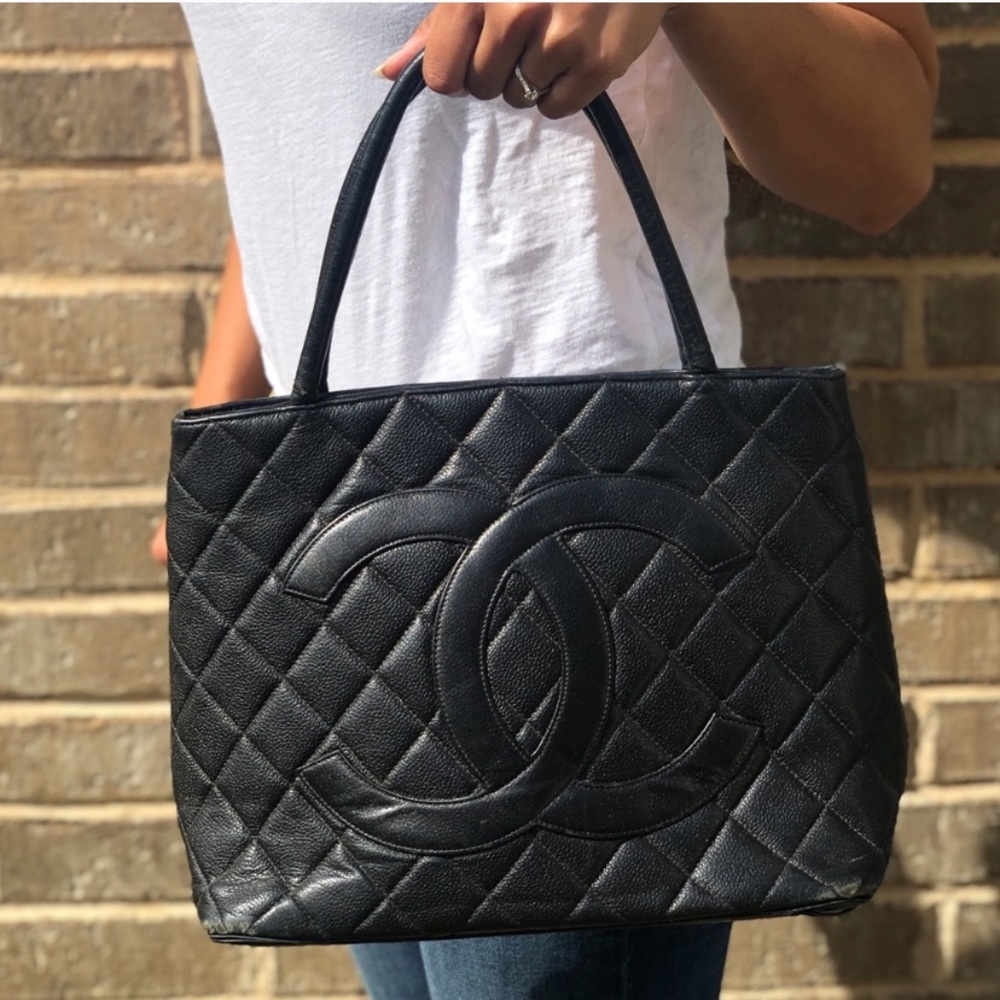 Chanel medallion tote bag